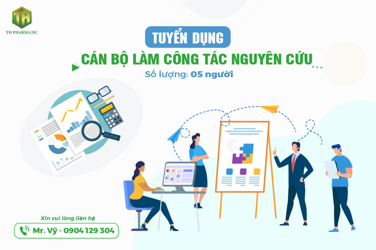 Tuyển dụng Cán bộ Nghiên cứu - TH Pharma - Đợt I 2021